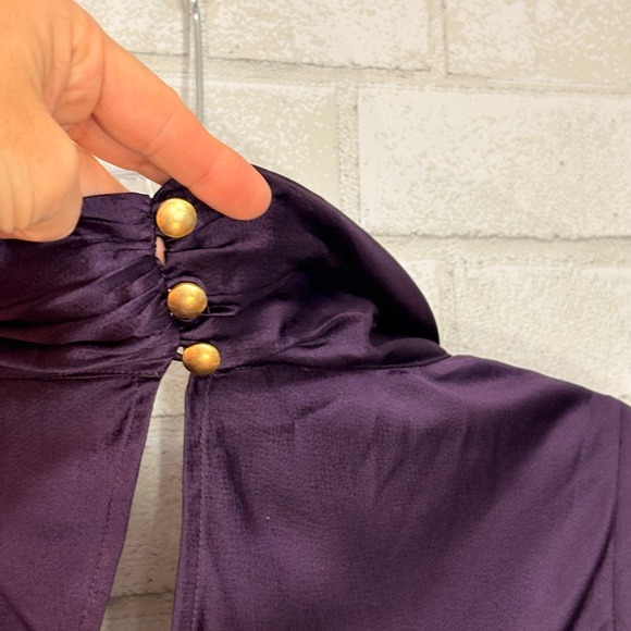 Banana Republic Silk Cowlneck Sleeveless Top Womens Medium Romantic Holiday Luxe - Picture 4 of 9